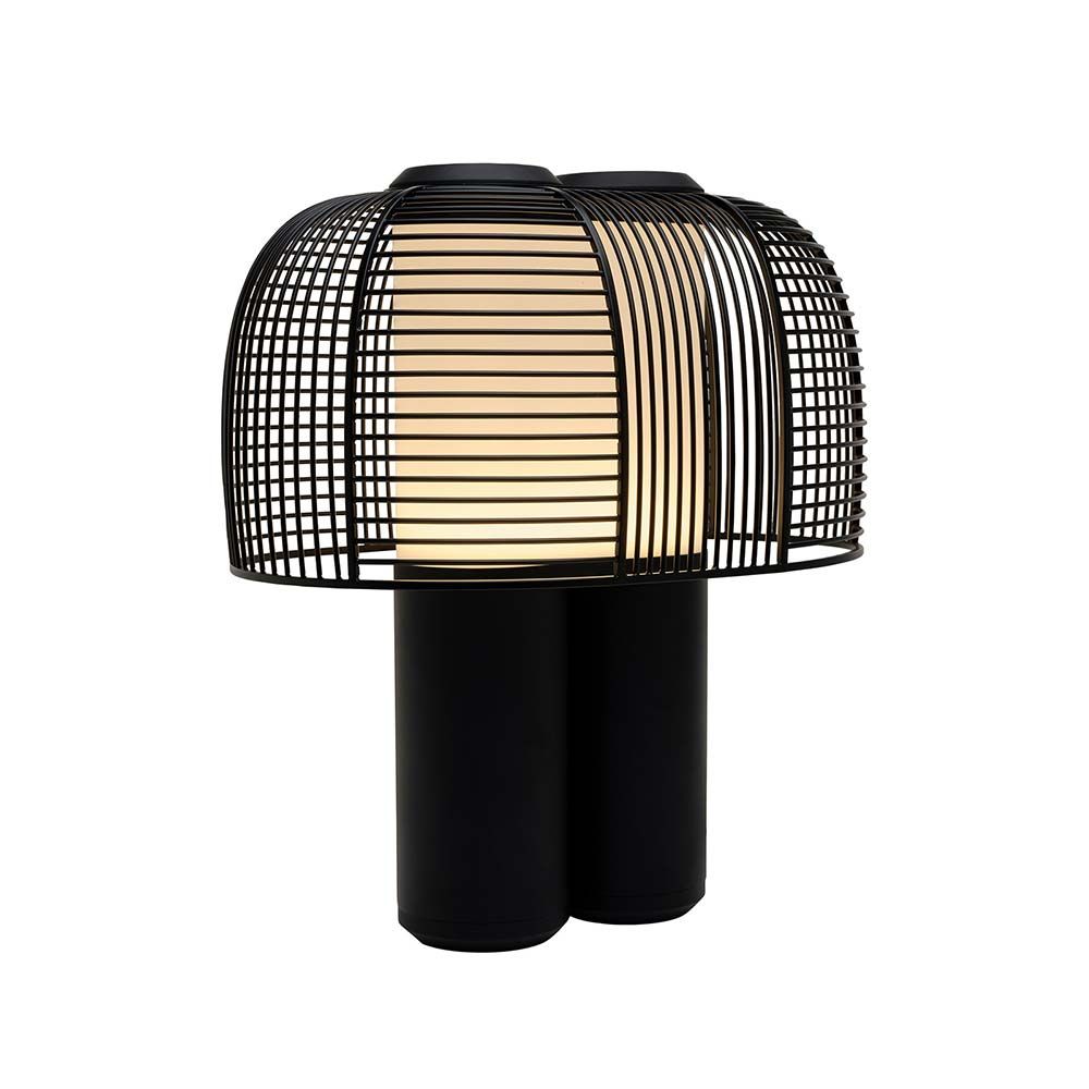 DCWéditions Yasuke LED Tischleuchte mit dimmbaren Licht und modernem Design, inspiriert von futuristischer Architektur.
