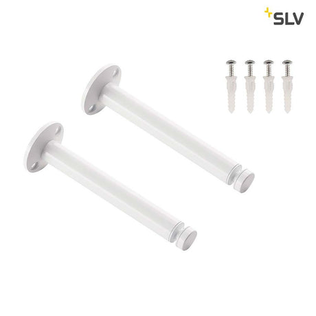 Déviateur de plafond pour système de câbles basse tension Tenseo blanc, 2 pièces, kit avec roulettes et vis.