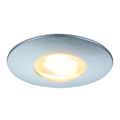 DEKLED round recessed light silver metallic 1W LED warm white 3000K - modern LED accent lighting