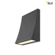 Delwa Wide LED Outdoor Wandleuchte 3000K 100° Schwarz IP44 - elegante Aluminium-Außenleuchte mit warmweißem Licht.