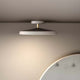 LED Deckenleuchte Alba Pro 30 Weiß, Opal Weiß an der Decke montiert, in modernen Wohnräumen.