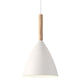 Pendellampe Pure 20 Weiß mit schlichter Ästhetik und elegantem Esche-Holzgriff.