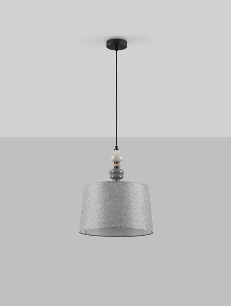 Damo Pendelleuchte Ø 34cm in Grau, elegantes Design für Küchen und Esszimmer, hergestellt von NOVA LUCE.