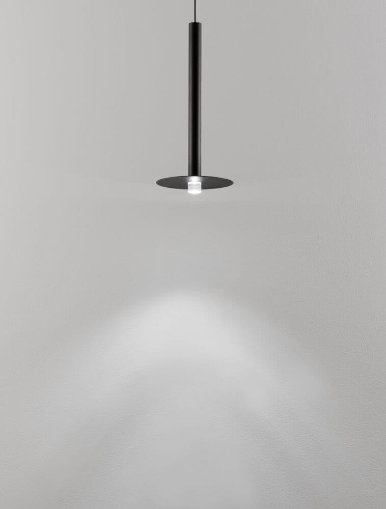 Dandia LED Pendelleuchte Ø 16,5cm 3000K Schwarz, moderne Pendellampe in Schwarz mit warmem Licht.