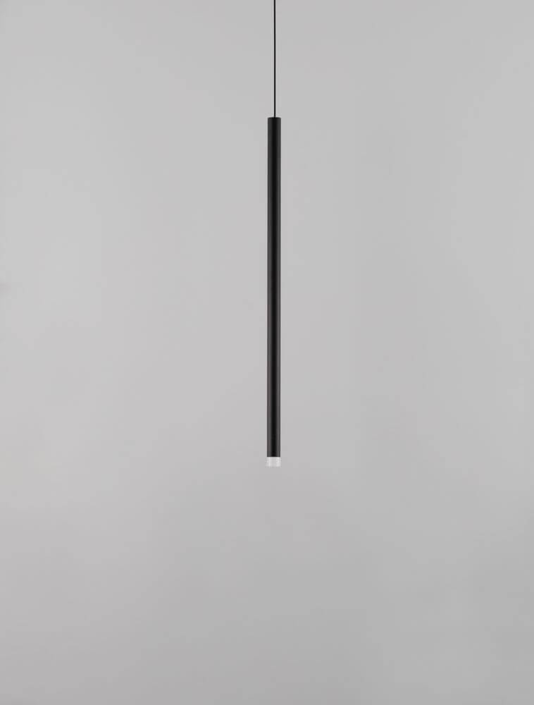 Dandia LED Pendelleuchte Ø 8cm 3000K Schwarz - zeitgemäße und schlichte Hängeleuchte von Nova Luce