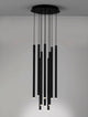 Dandia LED Pendelleuchte 10-flammig Ø 40,5cm 3000K Schwarz in modernem Design, elegant und höhenverstellbar
