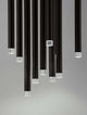 Dandia LED Pendelleuchte 10-flammig Ø 40,5cm 3000K Schwarz im modernen Design mit eleganten Details.