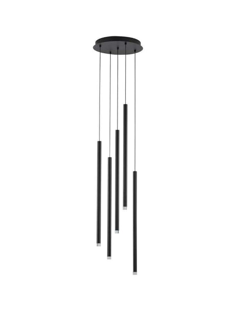 Dandia LED lampada a sospensione a 5 luci Ø 35,5 cm 3000K Nero