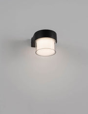 Darf LED Außenwandleuchte Downlight 3000K Schwarz IP54 moderne Fassadenleuchte mit warmweißem Licht