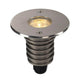 Dasar LED HV Bodeneinbauleuchte rund Edelstahl 6W 3000K IP67 mit runder Edelstahlblende und Glasabdeckung