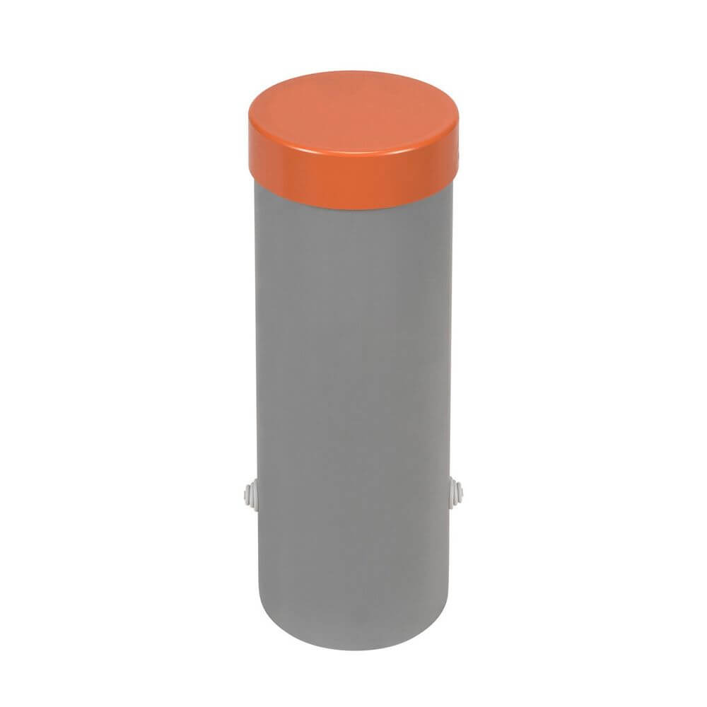 Dasar Premium Dn160 Bodeneinbauhülse mit Deckel in grau und orange, ideal für das Einbauen der Leuchte.