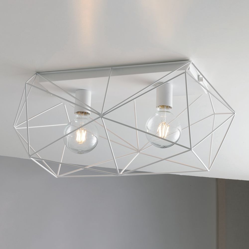 Lampada del soffitto Abraxas a 2 fiamma sbiadita