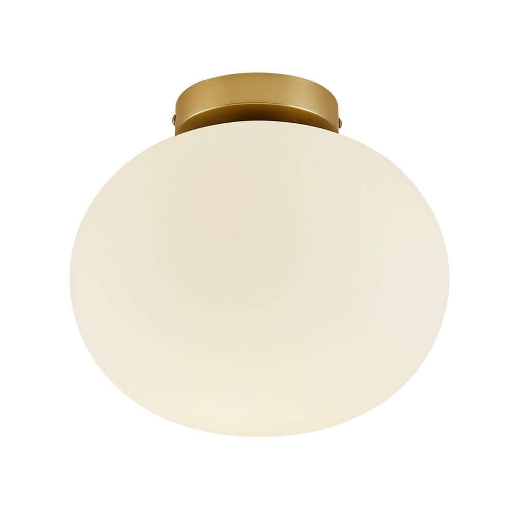 Deckenleuchte Alton 27,5 mit rauchfarbenem Glas und eleganter runder Form für warmes Licht.