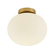 Plafonnier Alton 27,5 avec verre fumé et élégante forme ronde pour une lumière chaleureuse.