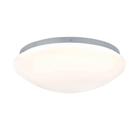 Plafonnier LED Leonis rond 9,5W blanc chaud IP44 - plafonnier moderne avec protection contre les projections d'eau et détecteur de mouvement.