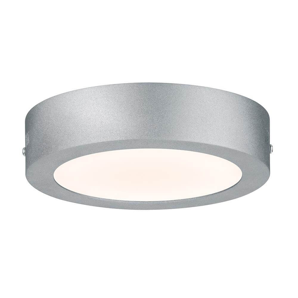 Taklampa Lunar LED -panel Ø 17 cm varm vit aluminium