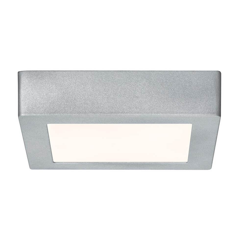 LED Deckenleuchte Lunar Warmweiß in Alufarben, moderne Wand- und Deckenleuchte mit flachem Design.