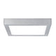 LED Deckenlampe Lunar 30x30cm Alu in modernem, flachem Design mit gleichmäßiger Lichtverteilung.