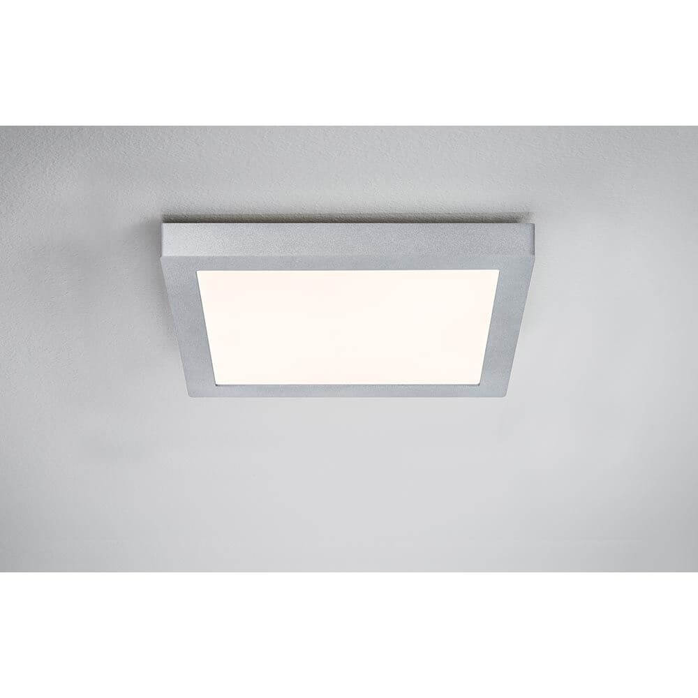 LED Deckenlampe Lunar 30x30cm Alu – moderne Deckenleuchte mit flachem Design und gleichmäßiger Lichtverteilung.