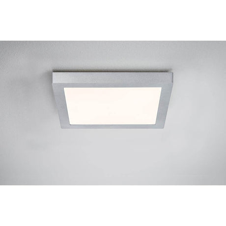 LED Deckenlampe Lunar 30x30cm Alu – moderne Deckenleuchte mit flachem Design und gleichmäßiger Lichtverteilung.