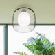 Casablanca Deckenleuchte Murea Ø 25cm in modernem Design mit transparentem Schirm und weißem Licht, ideal für Wohnräume.