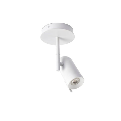 Modern ceiling light ORLEANS White with swivel spotlight for targeted lighting.