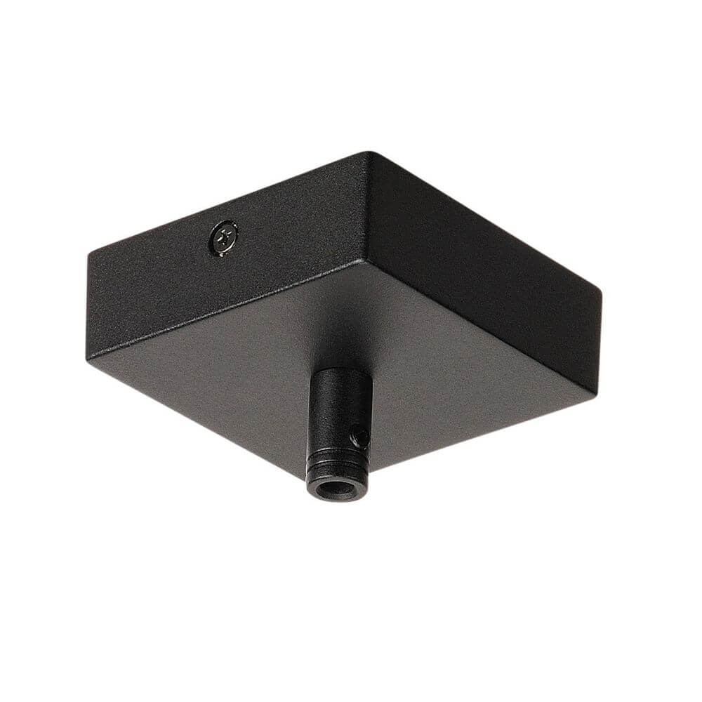 Deckenrosette Glenos Schwarz 8 5x8 5x2 7cm mit Zugentlastung