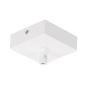 Ceiling rose Glenos White 8.5x8.5x2.7cm with strain relief for pendant light in matte white.