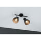 Deckenspot Davy 2-flammig dimmbar in Schwarz, ideal für modernes Wohndesign im Industriestil.