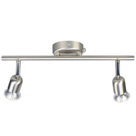 Spot de plafond Avenue 2-Rail avec deux têtes de luminaire orientables au design classique.
