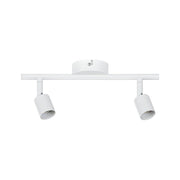 Projecteur sur barre Carolina Spots 2 lampes Blanc mat avec têtes de spots orientables pour un éclairage flexible.