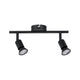 Balken Strahler Carolina 2-flammig Spots Schwarz-Matt mit schwenkbaren Lampen und modernem Design.