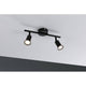 Balken Strahler Carolina 2-flammig Spots Schwarz-Matt - modernes Deckenlicht mit schwenkbaren Spots.