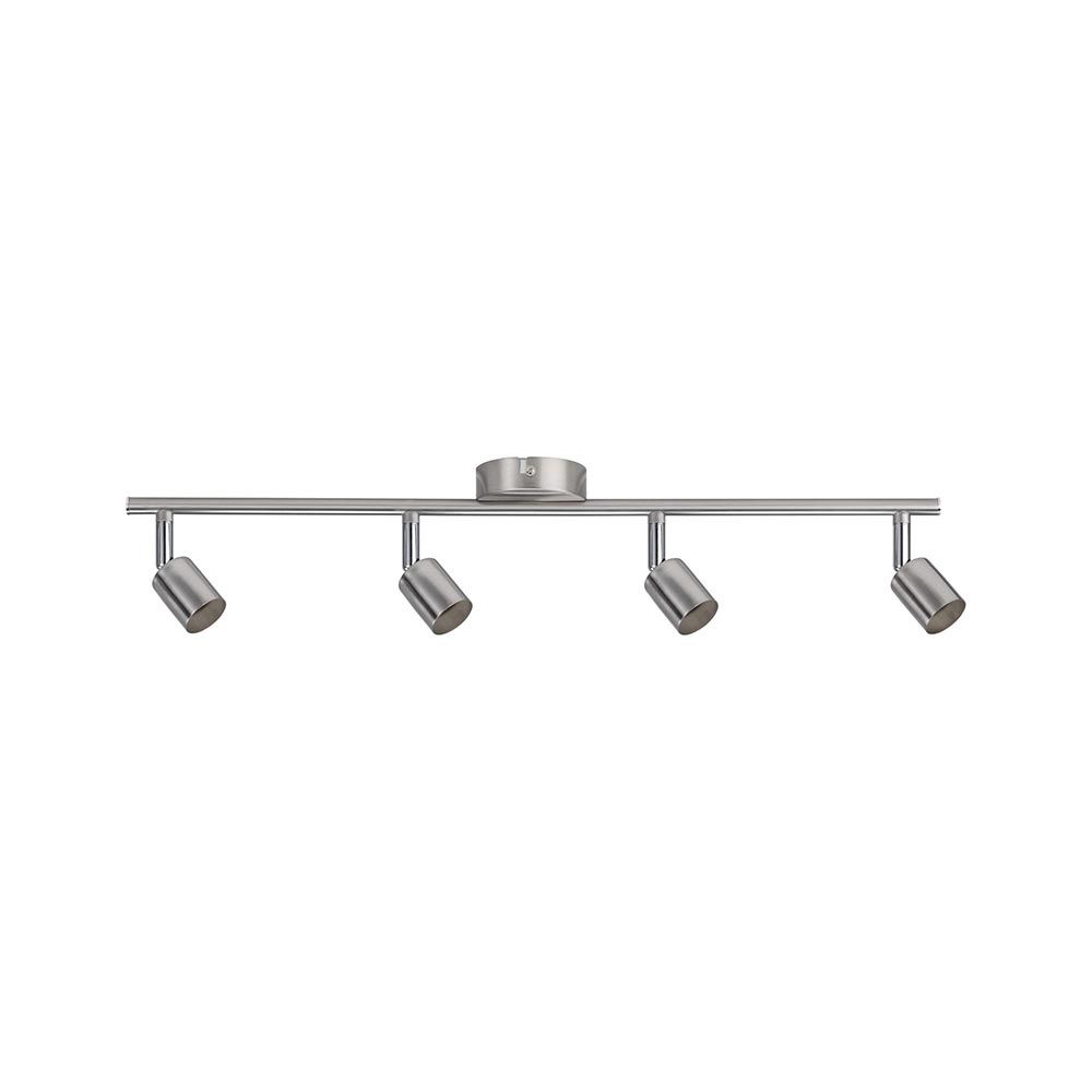 Deckenstrahler Carolina 4-flammig in Chrom und Nickel, schwenkbar, ideal für verschiedene Wohnräume.