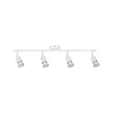 Balken-Strahler Carolina 4-flammig in Weiß matt, ideal für flexible Raumbeleuchtung und modernem Design.