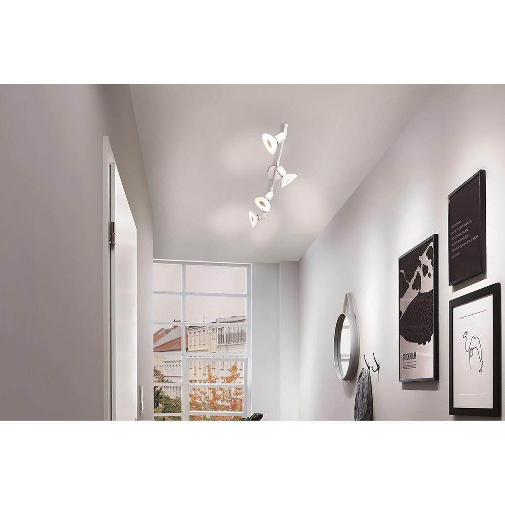 Balken-Strahler Carolina 4-flammig in Weiß matt, ideal für modernes Wohndesign und flexible Beleuchtung.