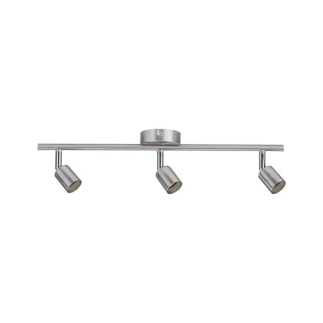 Deckenstrahler Carolina 3-flammig Chrom, Nickel mit schwenkbaren Spotköpfen für flexibles Licht.