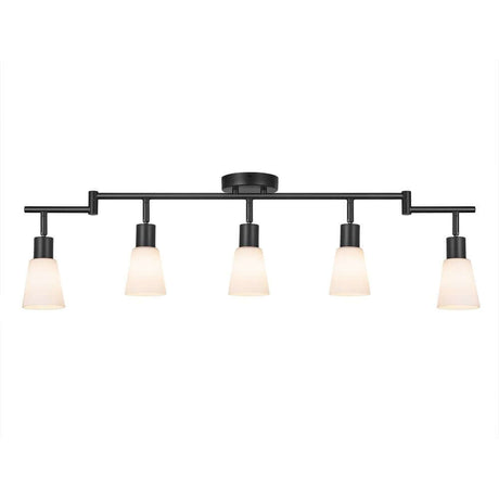 Projecteur de plafond Cole 5-Spot avec cinq abat-jour élégants au design moderne.