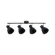 Deckenstrahler Davy 4-flammig Dimmbar Schwarz mit schwenkbaren Spotlights im Industrielook.