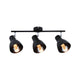 Deckenstrahler Davy 3-flammig Schwarz - modernes Industriedesign mit verstellbaren Spots und E27-Sockel.