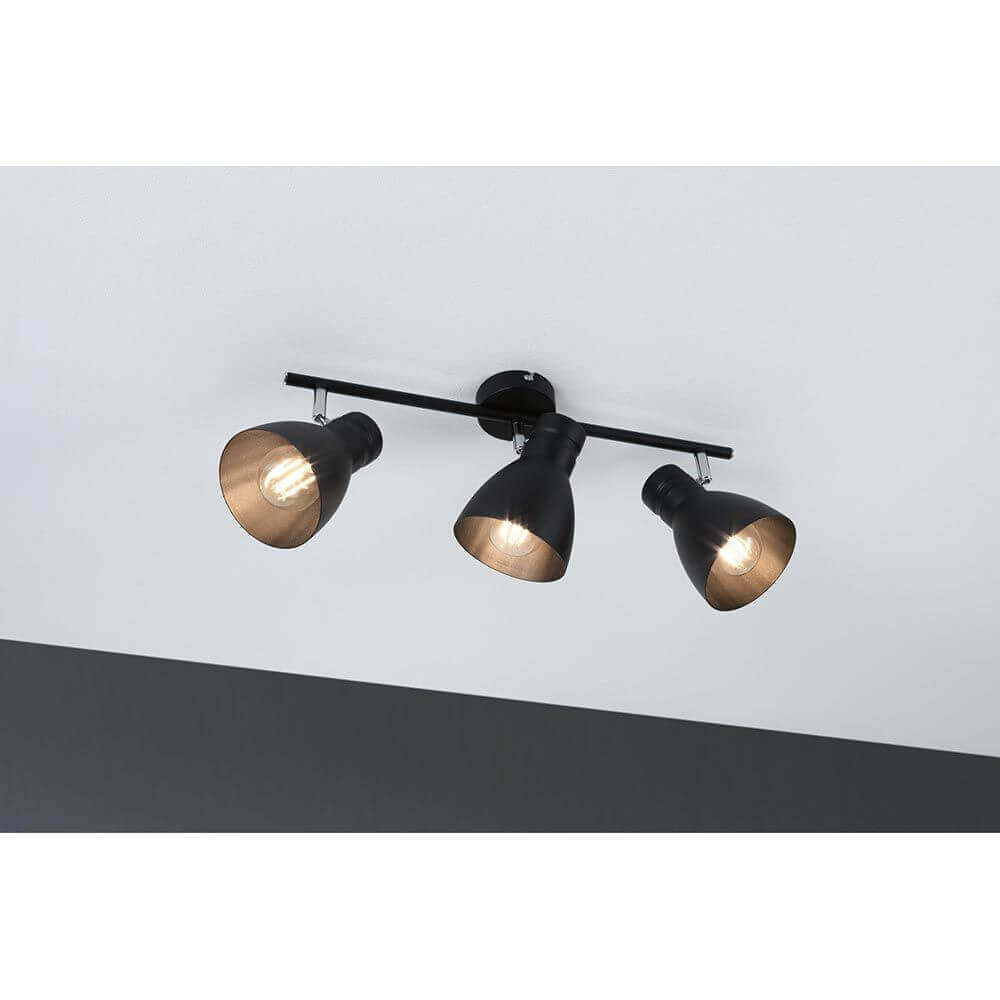 Ceiling radiator Davy 3-flame black