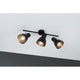 Deckenstrahler Davy 3-flammig Schwarz mit schwenkbaren Spots im angesagten Industriedesign.