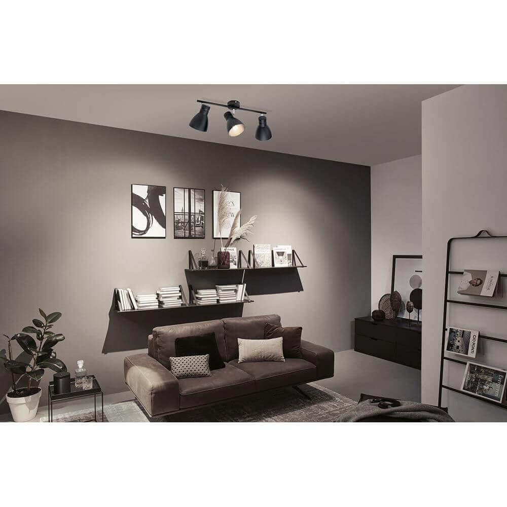 Ceiling radiator Davy 3-flame black