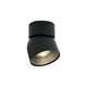 Deckenstrahler Pitcher in modernem Design aus schwarzem Material mit rundem Licht.