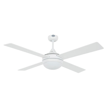 ICARIA ceiling fan Ø 132 cm, 4 blades, 2-light, white in a modern design with efficient airflow.