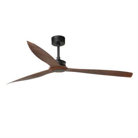 Ceiling fan JUST FAN XL Ø 178cm blades black, walnut with elegant wooden surfaces and modern design.