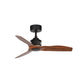 Deckenventilator JUST FAN XS Ø 91cm Flügel Schwarz, Walnuss