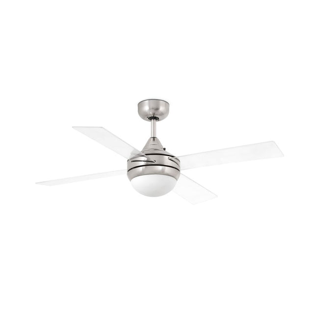 Deckenventilator MINI ICARIA Ø 106cm Nickel-Satin, Transparent  Faro Barcelona   