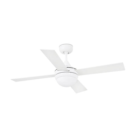 MINI ICARIA ceiling fan White, White-maple with 4 blades and modern design.