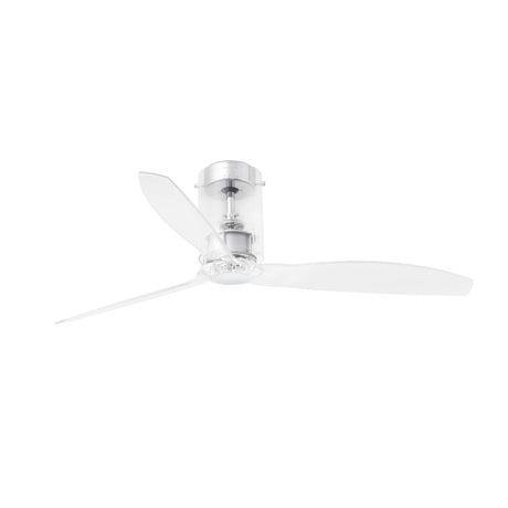 Deckenventilator MINI TUBE FAN Ø 128cm 3 Flügel Chrom, Transparent - moderner Design Deckenventilator in Aktion.